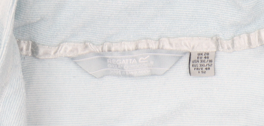Regatta Women's Blue High Neck Pullover, Size 20
