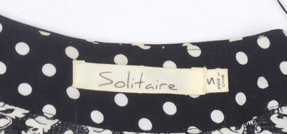 Womens UK Size S Solitaire Black Kimono Blouse