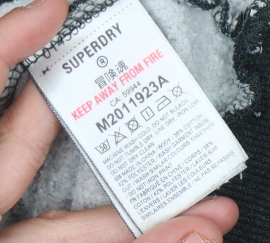 Superdry Unisex Black Hoodie S Casual Logo Pullover