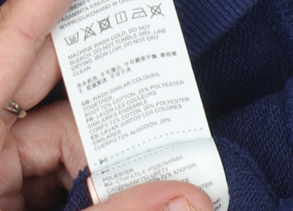 Superdry Women's Blue Full Zip Hoodie Size 4