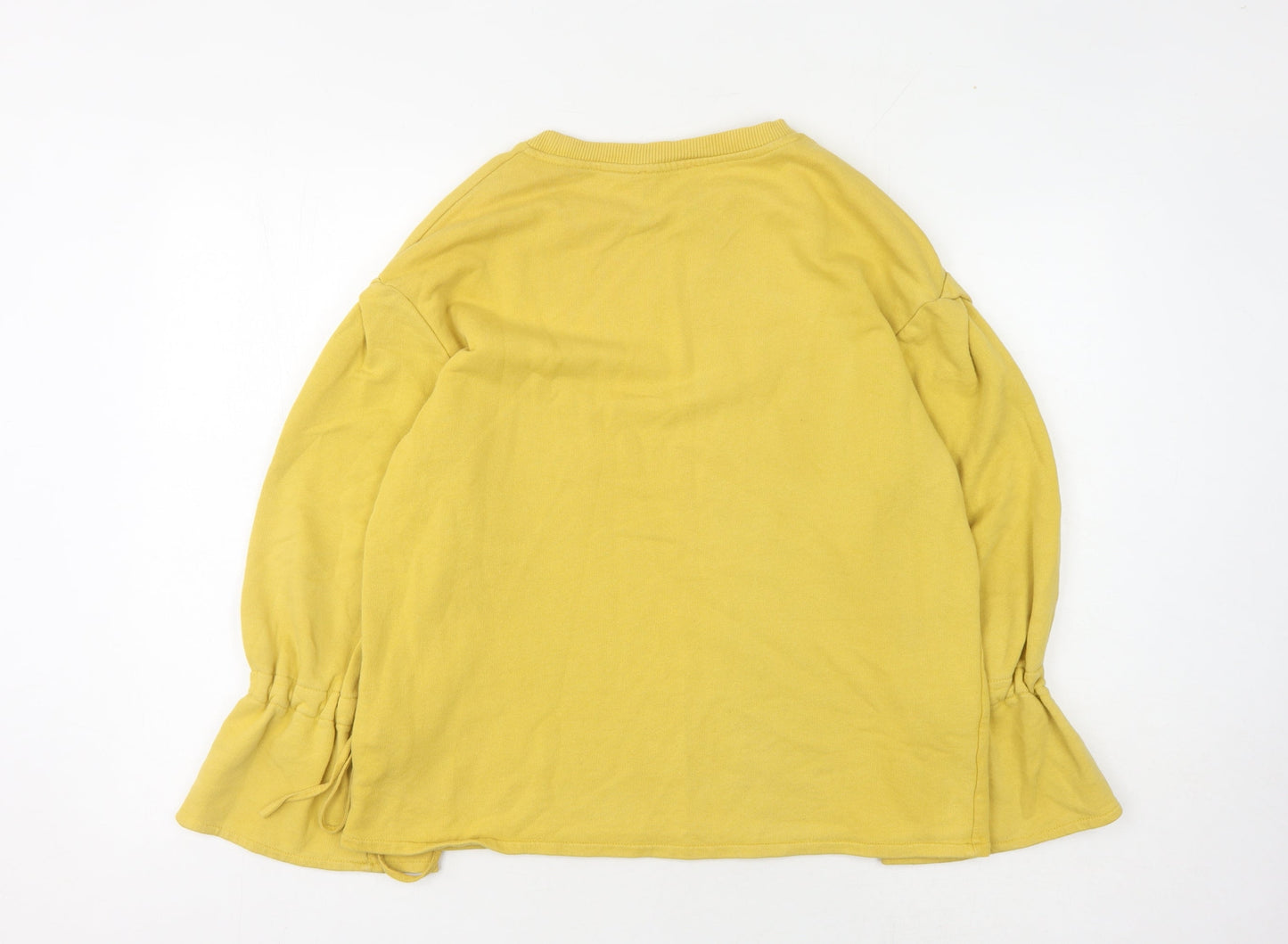 Womens UK Size S Pull & Bear Yellow Pullover Sweatshirt