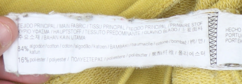 Womens UK Size S Pull & Bear Yellow Pullover Sweatshirt