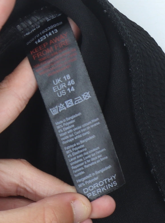 Dorothy Perkins Women's Black Pencil Skirt Size 18