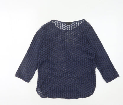 Womens UK Size 10 Topshop Blue Basic Blouse