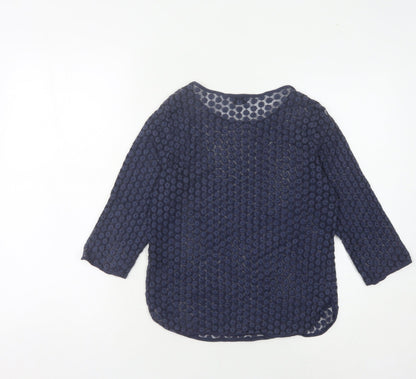 Womens UK Size 10 Topshop Blue Basic Blouse