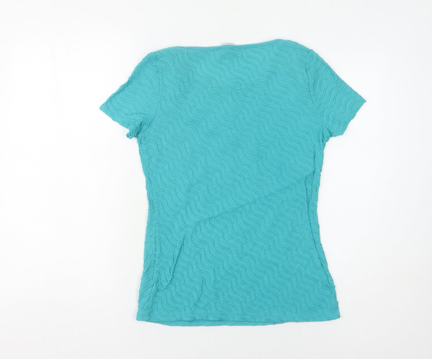 Womens UK Size 10 Marks and Spencer Blue Basic T-Shirt