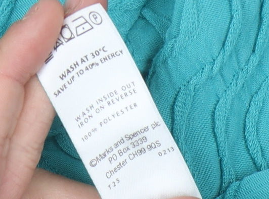 Womens UK Size 10 Marks and Spencer Blue Basic T-Shirt