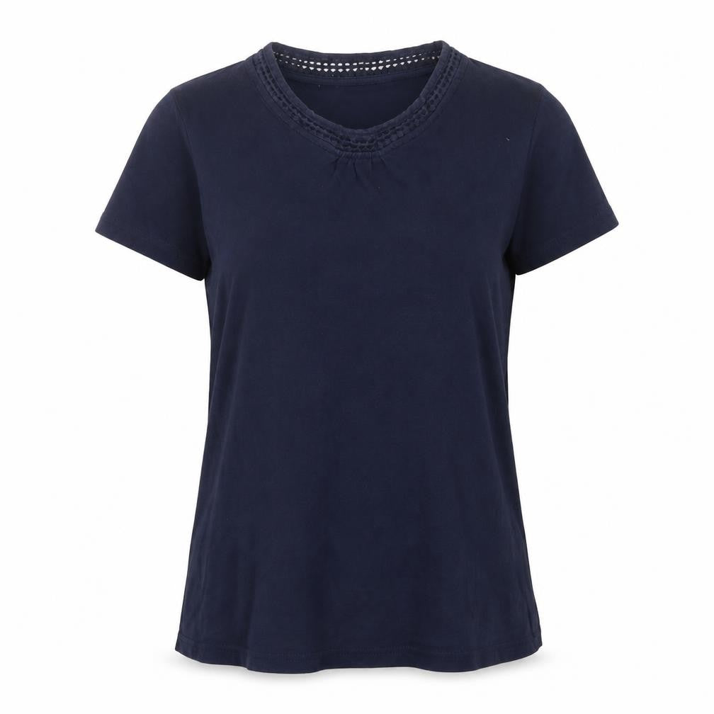 Womens UK Size M Anna Rose Blue Basic T-Shirt