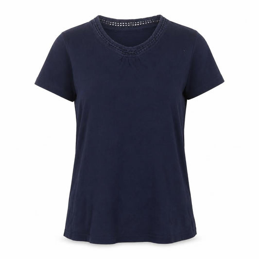 Womens UK Size M Anna Rose Blue Basic T-Shirt