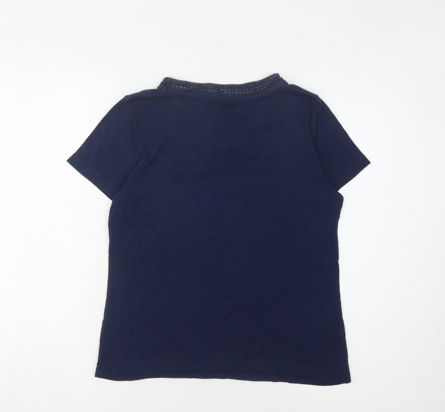 Womens UK Size M Anna Rose Blue Basic T-Shirt