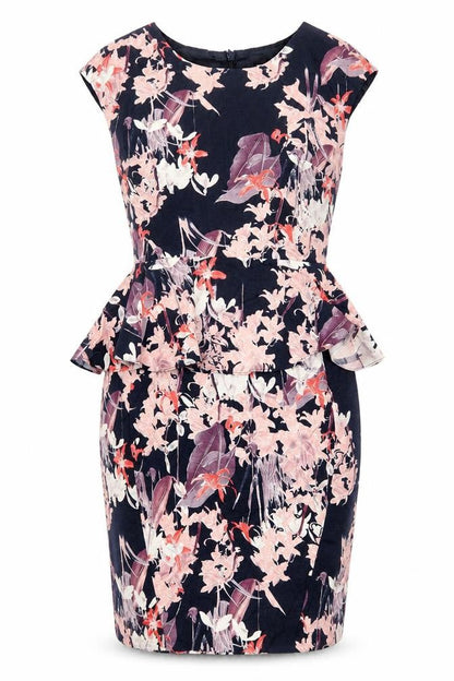 Next Women's Multicoloured Floral Sheath Dress Size 10