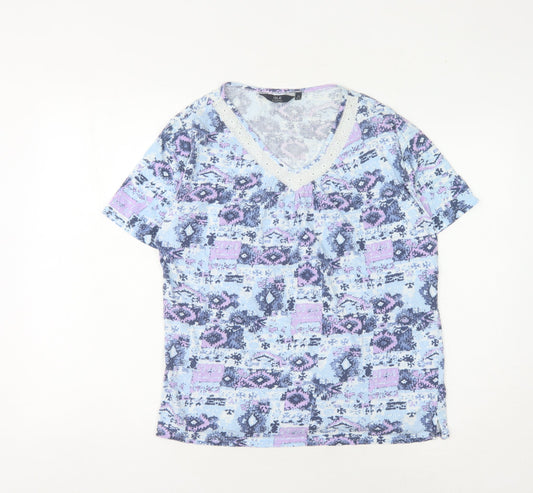 ISLE Women's Multicoloured Geometric T-Shirt M