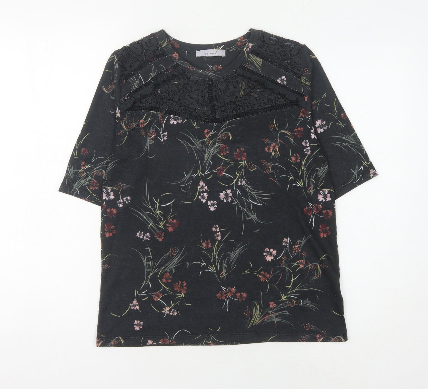 Womens UK Size 10 Marks and Spencer Black Tunic Blouse