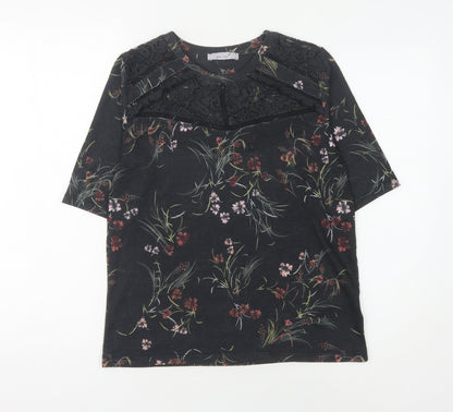 Womens UK Size 10 Marks and Spencer Black Tunic Blouse