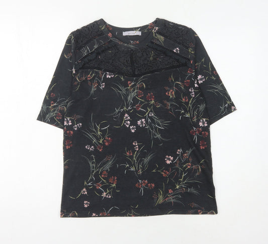 Womens UK Size 10 Marks and Spencer Black Tunic Blouse