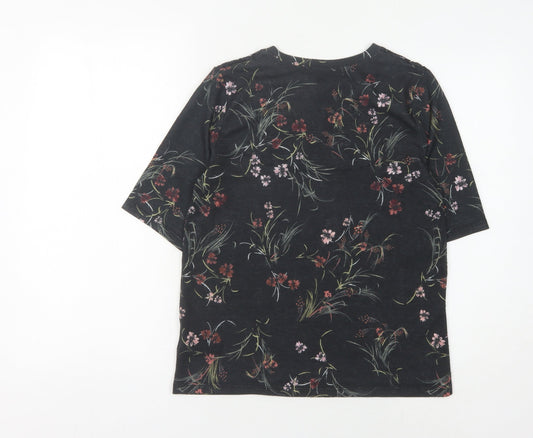 Womens UK Size 10 Marks and Spencer Black Tunic Blouse