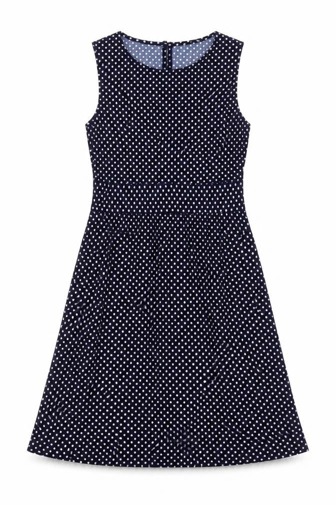 Oasis Blue Polka Dot A-Line Dress for Women - Size M