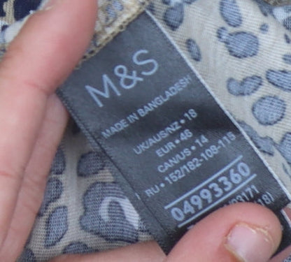 Womens UK Size 18 Marks and Spencer Multicoloured Basic T-Shirt