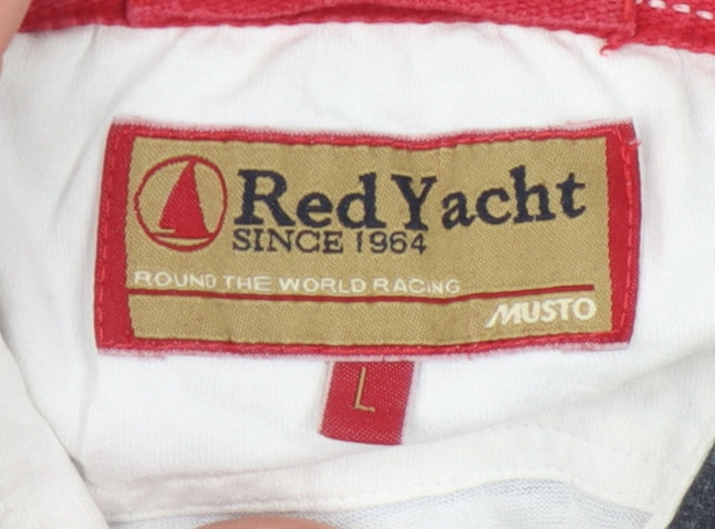 Red Yacht Men's Multicoloured Striped Polo L