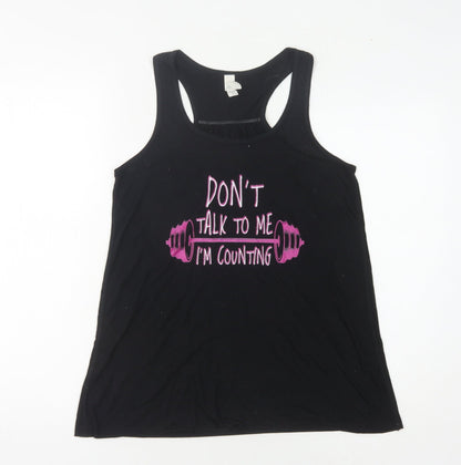 Bella + Canvas Women's Black Tank Top L - Gym & Training