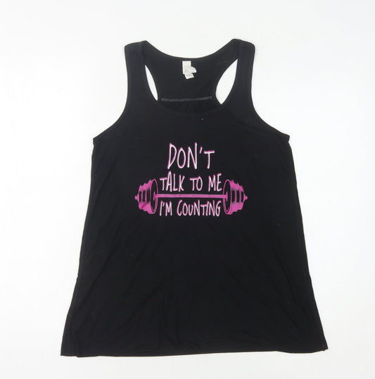 Bella + Canvas Women's Black Tank Top L - Gym & Training