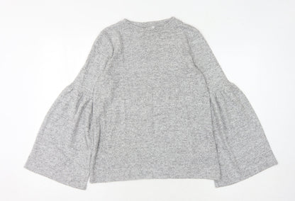 Womens UK Size S Zara Trafaluc Grey Pullover Jumper