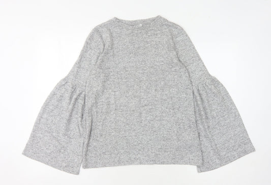 Womens UK Size S Zara Trafaluc Grey Pullover Jumper