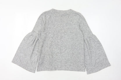 Womens UK Size S Zara Trafaluc Grey Pullover Jumper