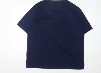 Womens UK Size XL Lucky Blue Basic T-Shirt