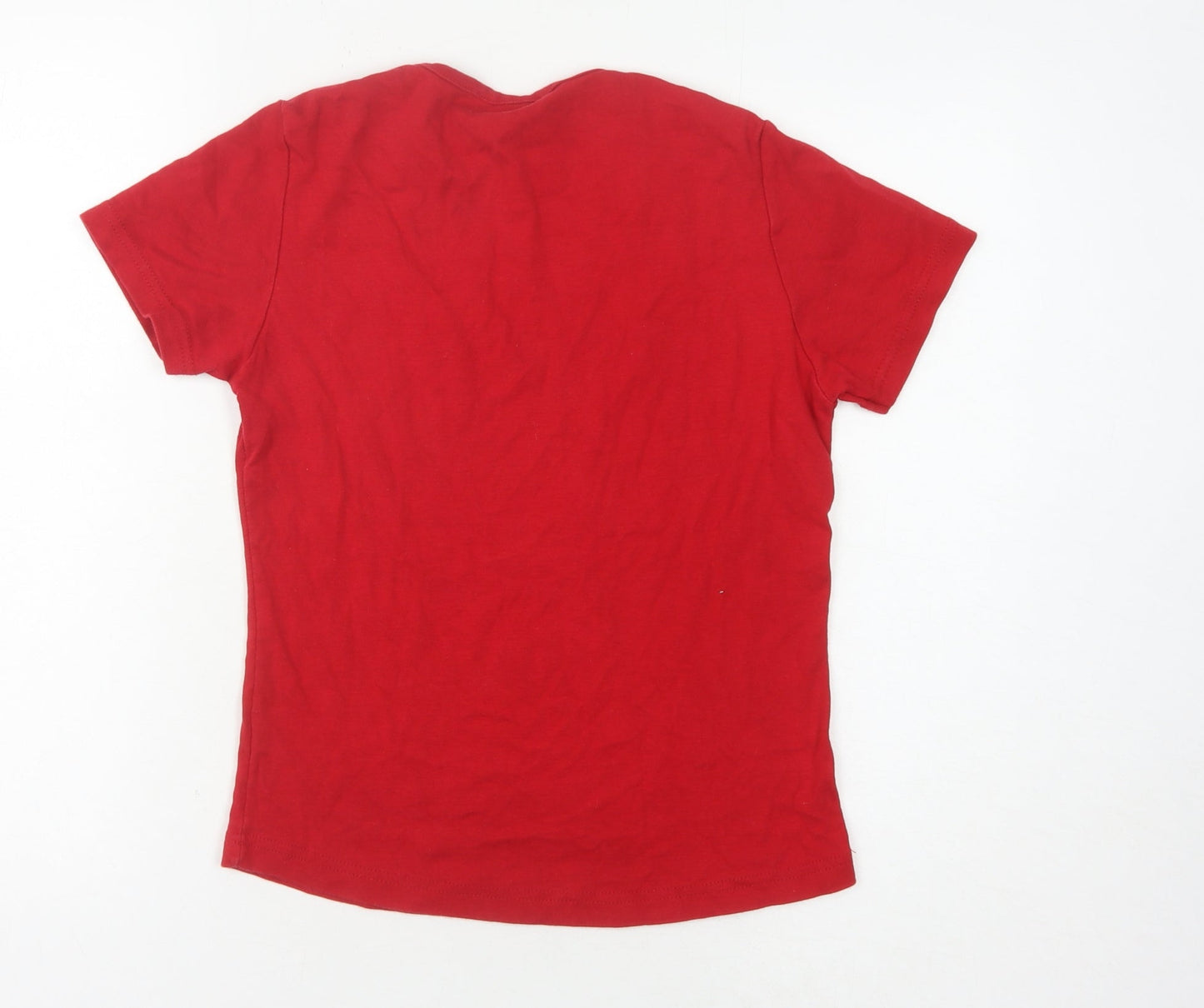 F. Spirit Unisex Red Cotton T-Shirt, Size L