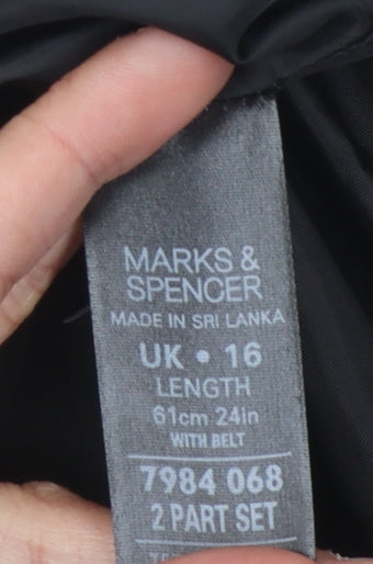Marks and Spencer Women's Black Flare Skirt Set