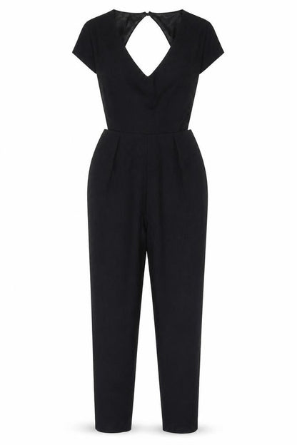 Womens UK Size M Bershka One-Piece Black Jumpsuit
