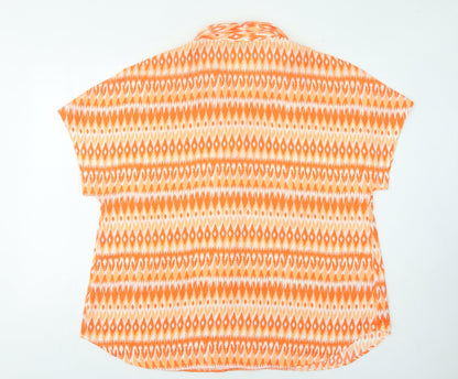 Womens UK Size 18 Marks and Spencer Orange Basic Blouse