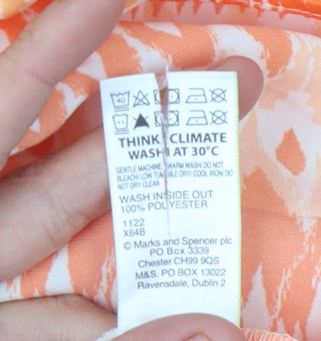 Womens UK Size 18 Marks and Spencer Orange Basic Blouse