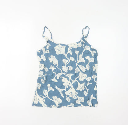 Womens UK Size S ICHI Blue Camisole Tank