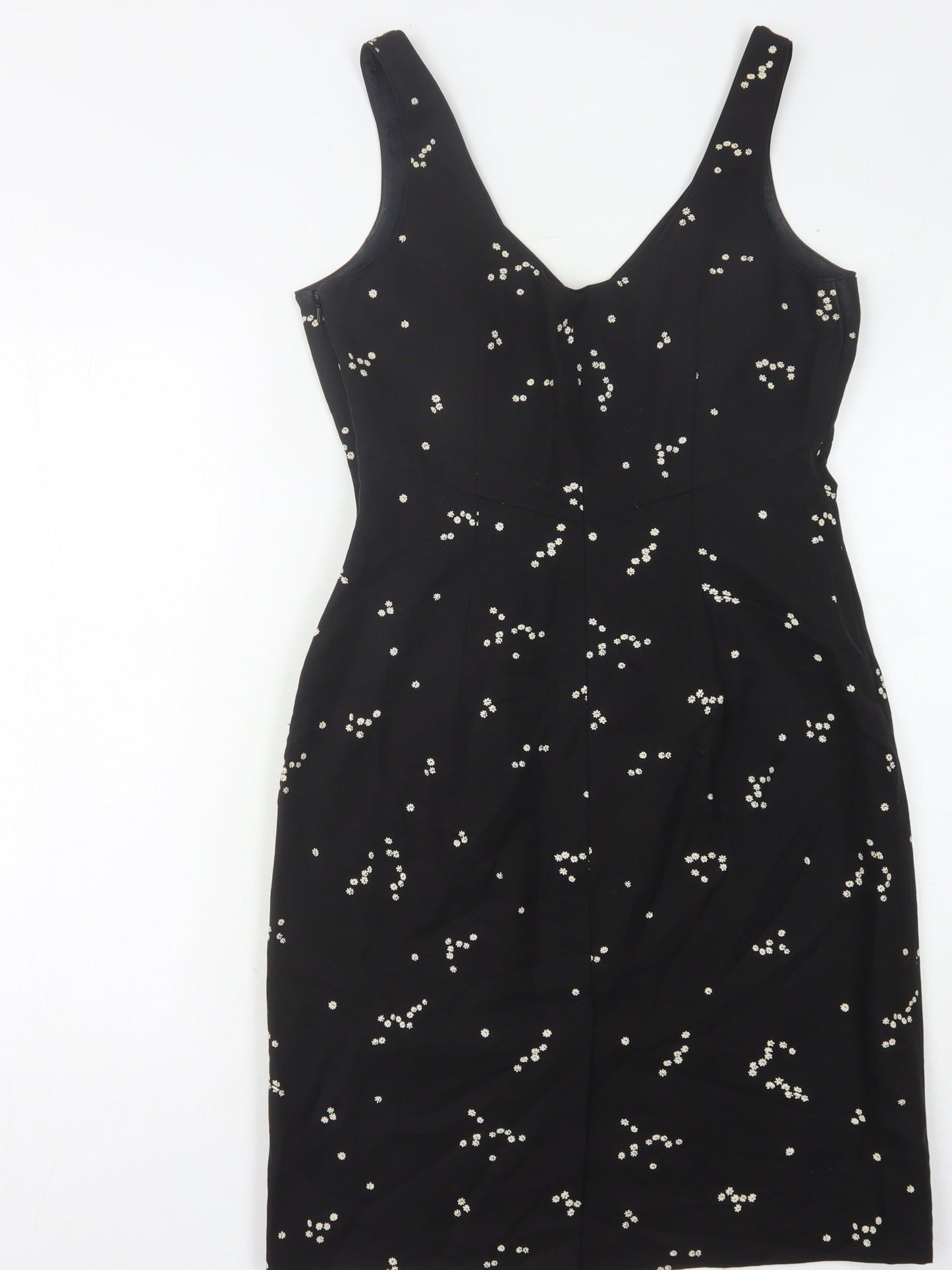 Coast Women's Black Bodycon Dress, Size 12, Beaded