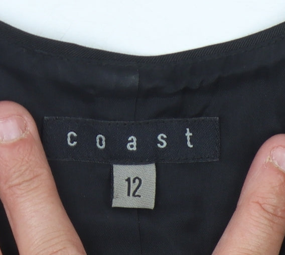 Coast Women's Black Bodycon Dress, Size 12, Beaded