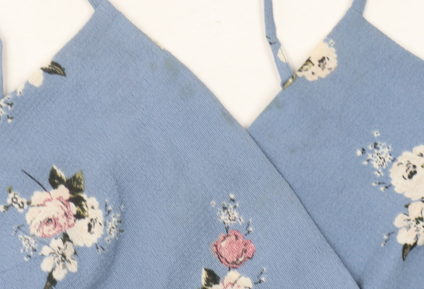 New Look Blue Floral Jumpsuit, Petite Size 4