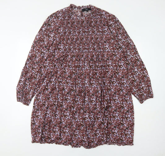 Next Women's Multicoloured Long Sleeve Dress - Size 16