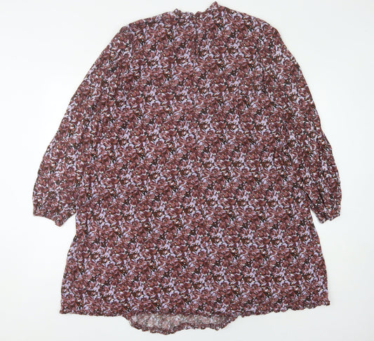 Next Women's Multicoloured Long Sleeve Dress - Size 16