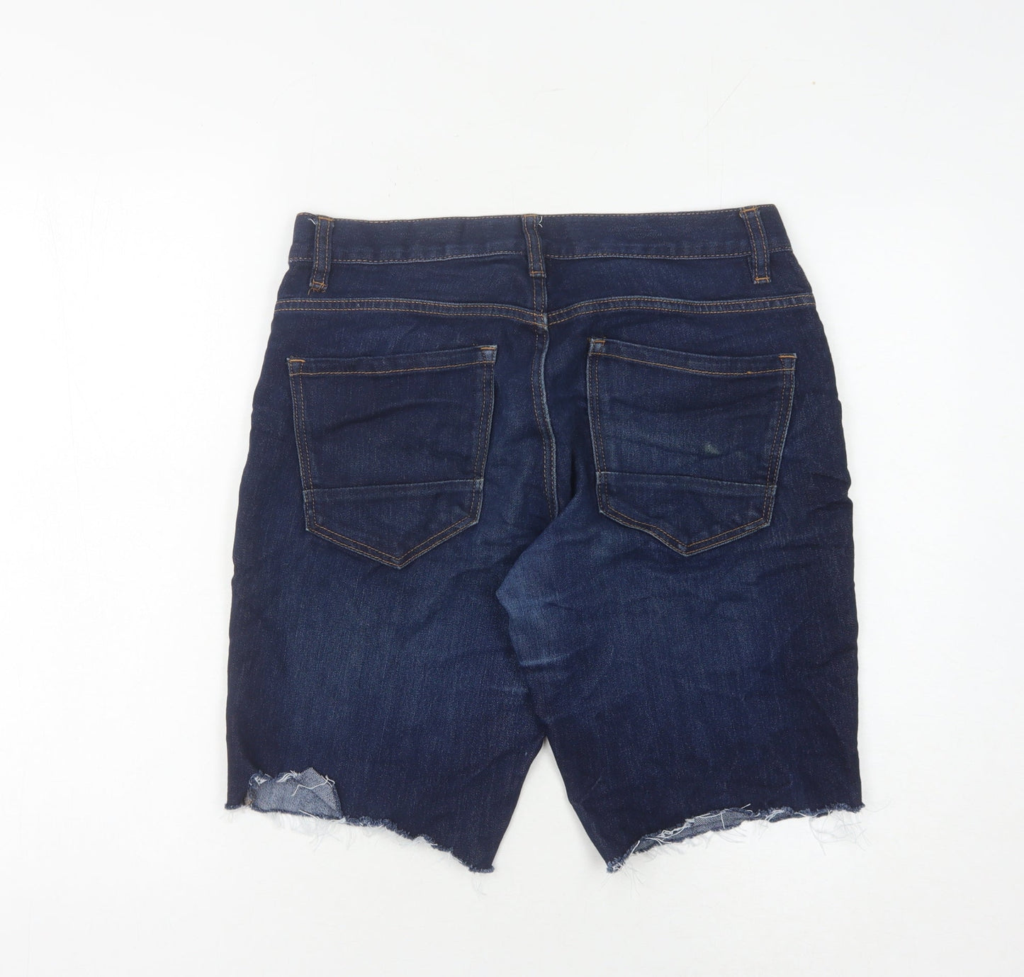 Next Men's Blue Denim Shorts 30 in Slim Fit Casual