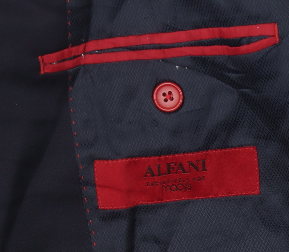 Alfani Men's Blue Wool Blazer - 40L