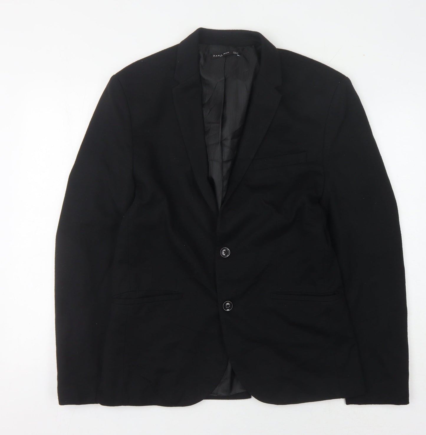 Mens UK Size 40 Zara Regular Black Suit Jacket