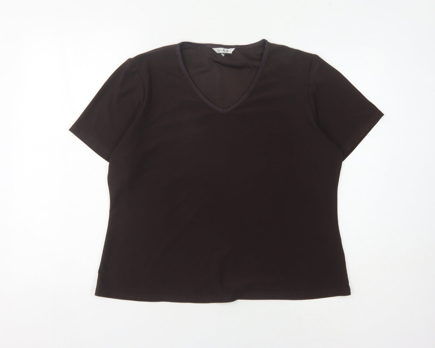 Womens UK Size 18 Berkertex Brown Basic T-Shirt