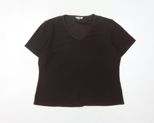Womens UK Size 18 Berkertex Brown Basic T-Shirt