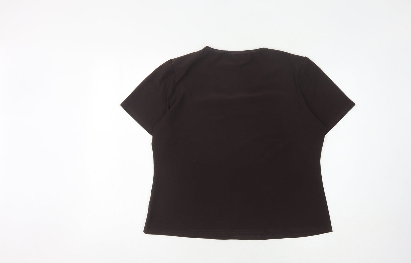 Womens UK Size 18 Berkertex Brown Basic T-Shirt