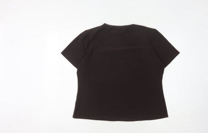 Womens UK Size 18 Berkertex Brown Basic T-Shirt