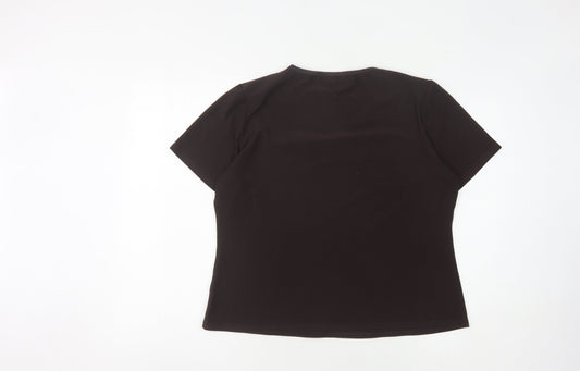 Womens UK Size 18 Berkertex Brown Basic T-Shirt