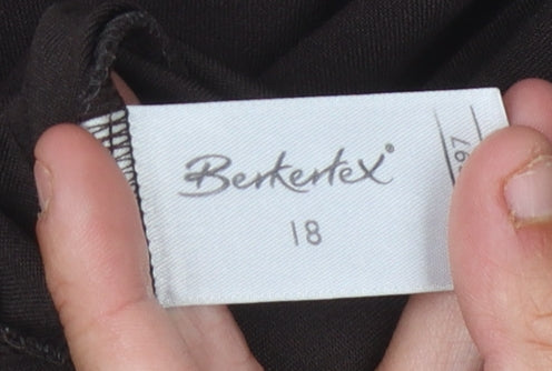 Womens UK Size 18 Berkertex Brown Basic T-Shirt