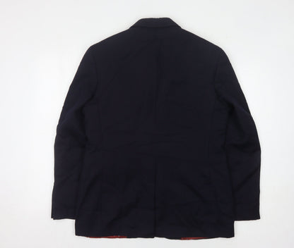 Boden Men's Blue Wool Blazer 38 Single-Breasted